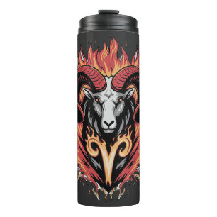 Coole Feuerränder Zodiac Astology Design Thermosbecher