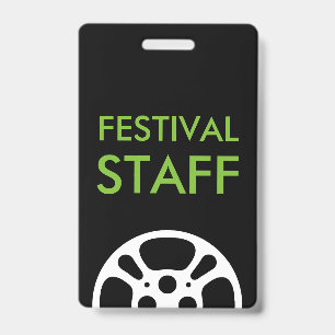 Coole Filmfestival-Mitarbeiter Filmspule-Schlaufen Ausweis