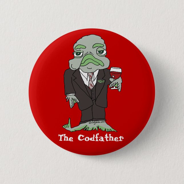Coole Fisch-Geschenk-kundenspezifisches Button (Vorderseite)