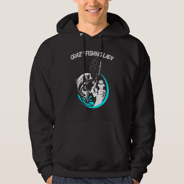 Coole Fischerei Art für Frauen Mama Fischer Hook Hoodie (Vorderseite)