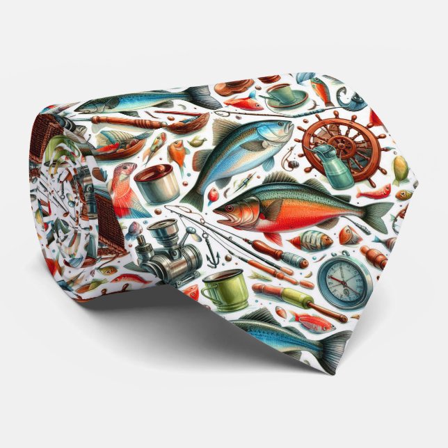 Coole Fischliebhaber Krawatte (Gerollt)
