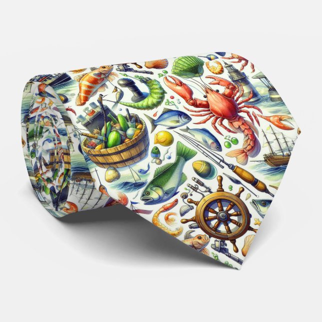Coole Fischliebhaber Krawatte (Gerollt)