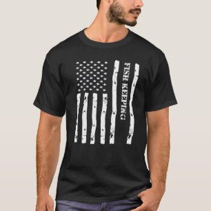 Coole Fischzucht Dinge Zubehör Usa Fla T-Shirt