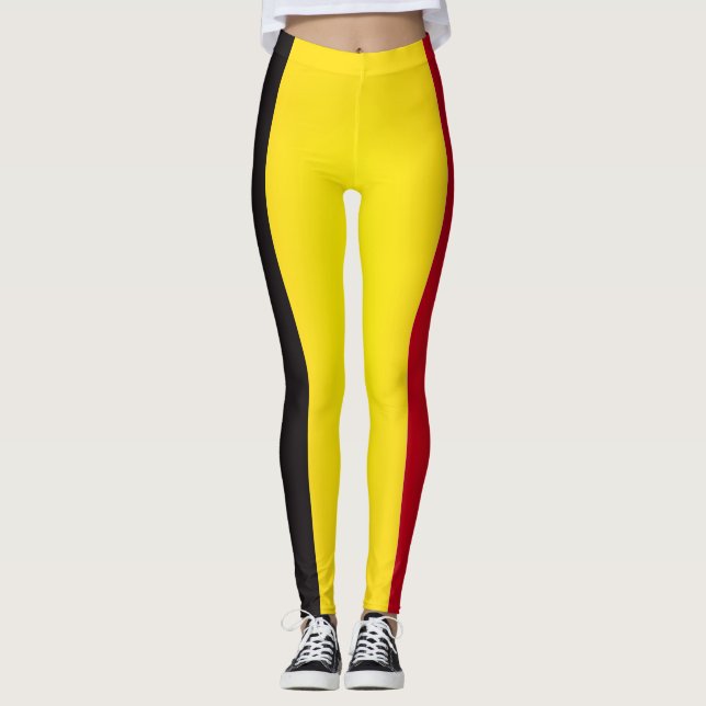 Coole Flagge Belgiens Leggings (Vorderseite)