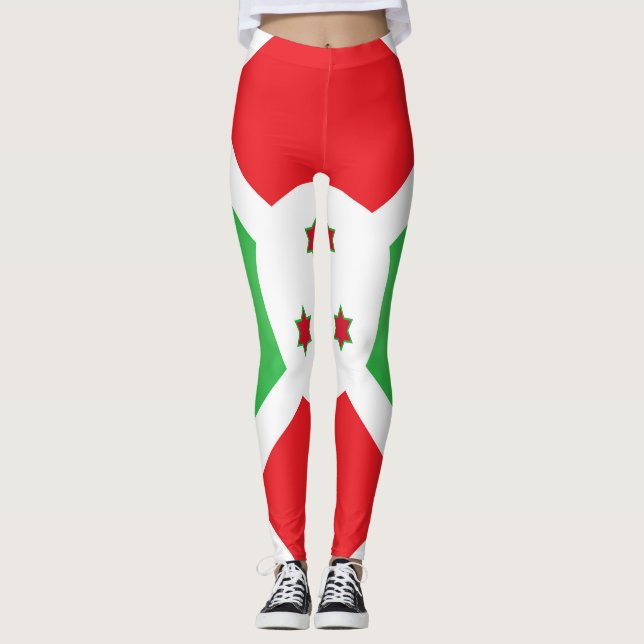 Coole Flagge Burundis Leggings (Vorderseite)
