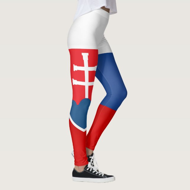 Coole Flagge der Slowakei Leggings (Rechts)