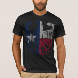 Coole Flagge des deutschen Adler-Erbes Texas T-Shirt