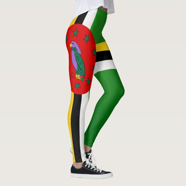 Coole Flagge Dominicas Leggings (Rechts)