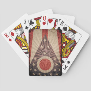 Coole Flagge Grunge Ohio Spielkarten