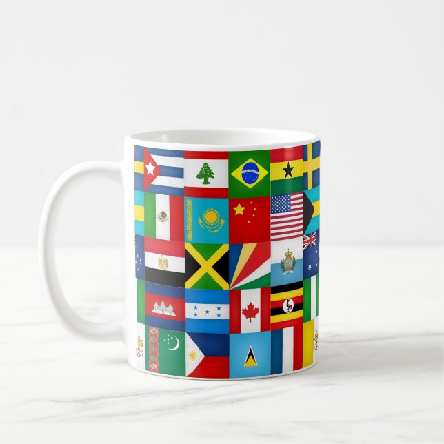 Coole Flaggen der Welt Kaffeetasse (Links)