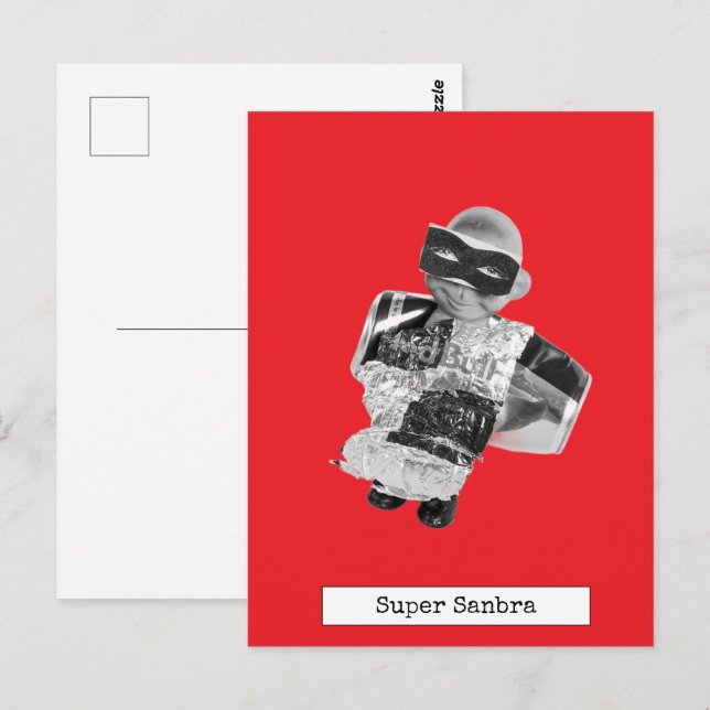Coole Fliegende Puppe Postkarte (Vorne/Hinten)