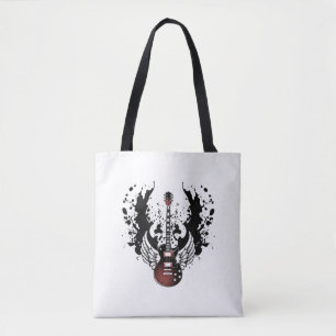 Coole Flügelgitarre Rock Music Rockabilly Musiker Tasche
