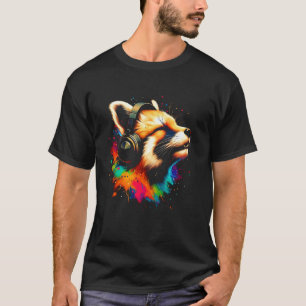 Coole Fossa-Kopfhörer-Musik-Art-Weihnachten-Geburt T-Shirt