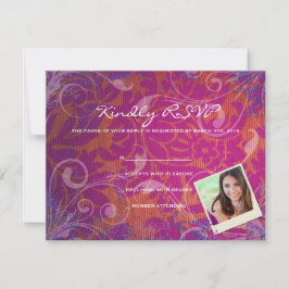 COOLE FOTO COLLAGE Bat Mitzvah Repkarte RSVP Karte
