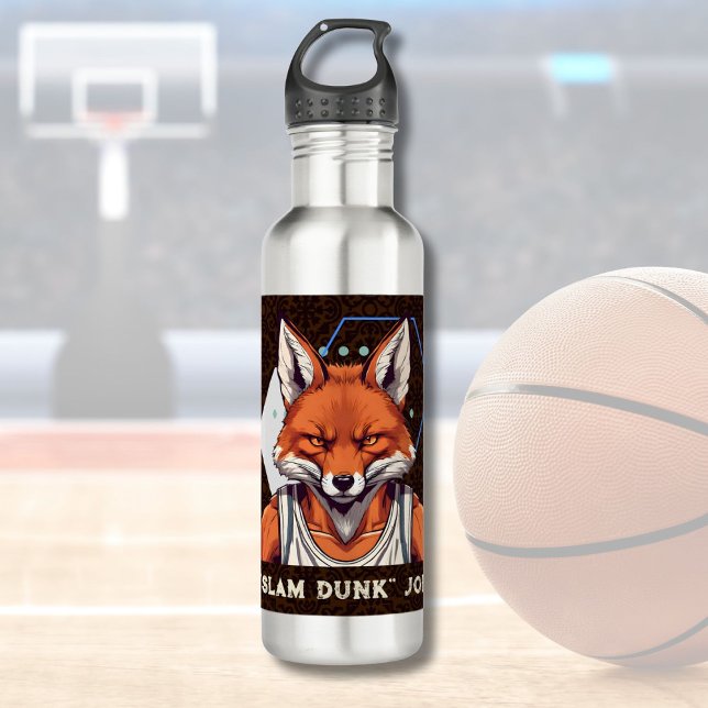 Coole Fox-Geschenke für Basketball-Liebhaber Coach Edelstahlflasche (Cool Fox Gifts for Basketball Lovers Coach Fans)