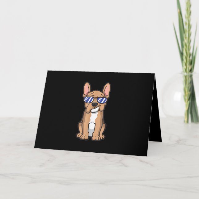 Coole französische Bulldog-Sonnenbrille Geschenk Karte (Vorderseite)