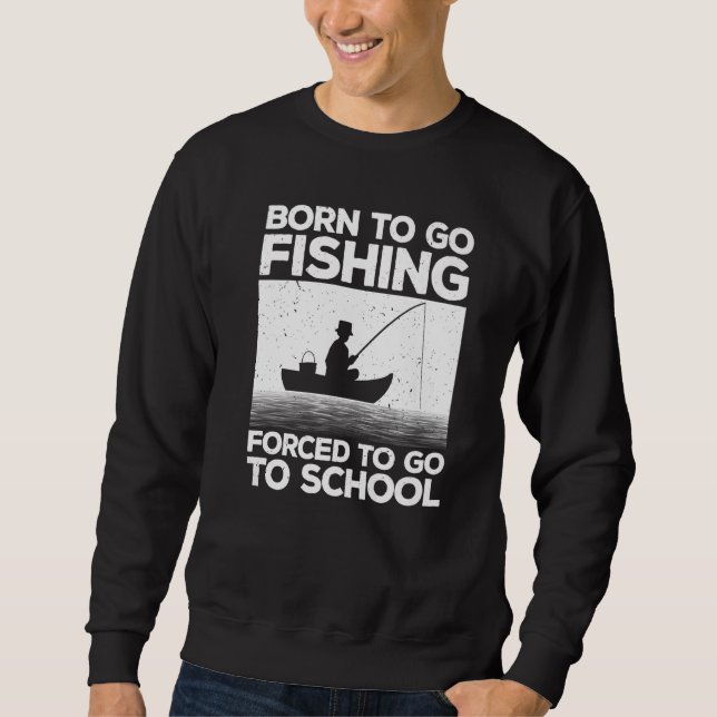 Coole Frauenfischerei Kinder in der Fischerei Sweatshirt (Vorderseite)