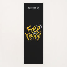 Coole freie und glückliche gelbe Handschrift