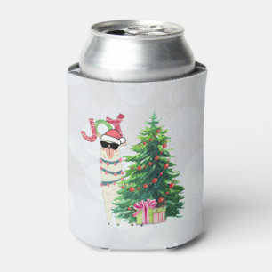 Coole Freude-Typografie des Weihnachtslama-  Dosenkühler