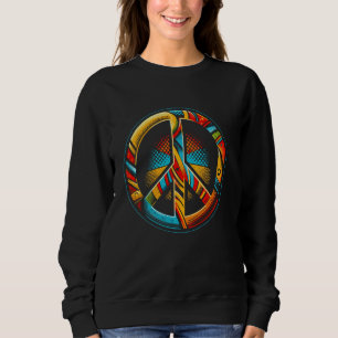 Coole Friedenszeichen Symbol Pop Art Style Männer Sweatshirt