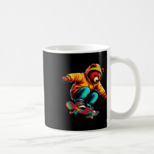 Coole funky Bär Skateboarding-Illustrationskunst Kaffeetasse