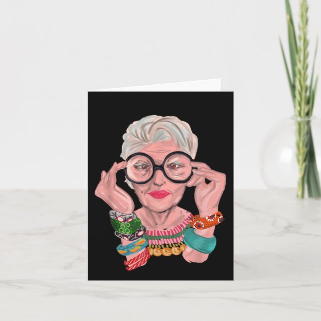 Coole Funny Oma Großmutter Stilvolle Geschenksomme Karte (Vorderseite)