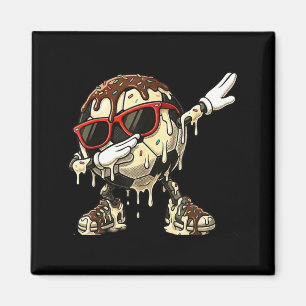 Coole Fußball-Eiscreme-Dab-Tanz-Funny-Schmelz-Spor Magnet