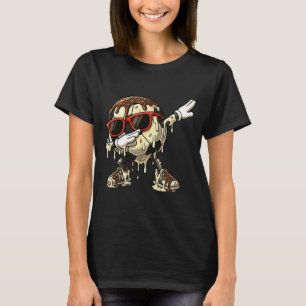 Coole Fußball-Eiscreme-Dab-Tanz-Funny-Schmelz-Spor T-Shirt