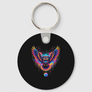 Coole Fußball-Eulen-Art-Farbspritzer-Design  Schlüsselanhänger