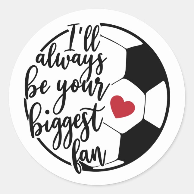 coole Fußball-Fan-Sportart Runder Aufkleber (Vorderseite)