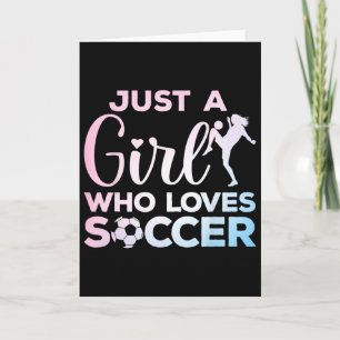 Coole Fußball-Kunst für Frauen, jugendliche Mädche Karte