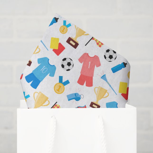 coole Fußball-Liebhaber Fliesen Party  Seidenpapier (Geschenktüte)