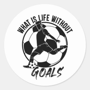 coole Fußball-Liebhaber inspirierender Wortkunst Runder Aufkleber