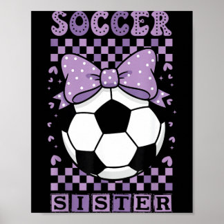 Coole Fußball-Schwester Ball süße lila Kokette Sch Poster
