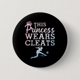Coole Fußballkunst für Frauen, jugendliche Mädchen Button