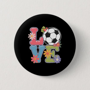 Coole Fußballkunst für Frauen, jugendliche Mädchen Button