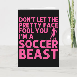 Coole Fußballkunst für Frauen, jugendliche Mädchen Karte