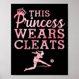 Coole Fußballkunst für Frauen, jugendliche Mädchen Poster