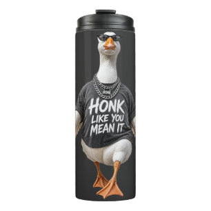 Coole Gans mit Sonnenbrille Thermosbecher