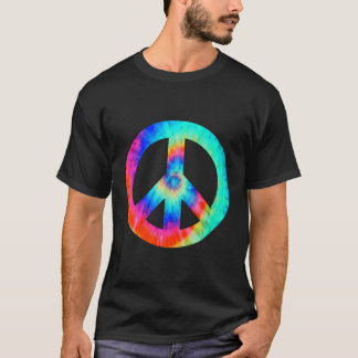 Coole Gefärbte Krawatte des Friedenszeichens für J T-Shirt