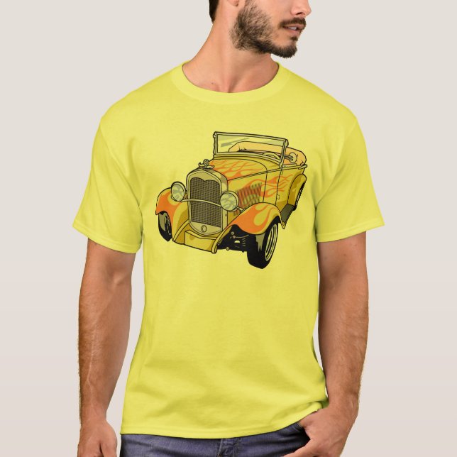 Coole geflammte Straße Rod T-Shirt (Vorderseite)