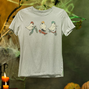 Coole Geister Skateboard Fahrrad fahren T-Shirt