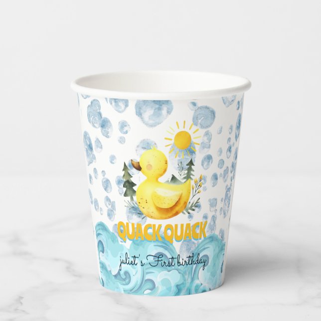 Coole gelbe 1. pappbecher (Rückseite)