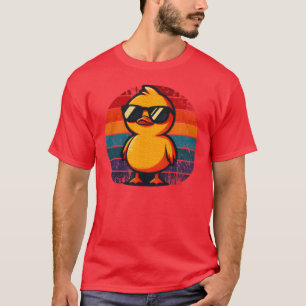 Coole gelbe Ente mit Sonnenbrille 70er 80er 90er J T-Shirt