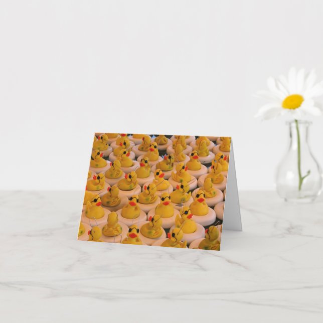 Coole Gelbkautschukenten Hinweis Karte (Kleines Gewächs)