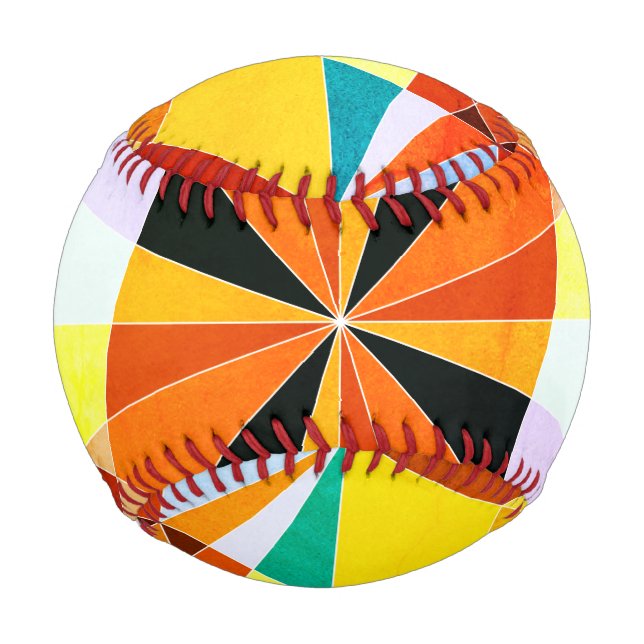 Coole geometrische Formen in warmen Farben Baseball (Vorderseite)