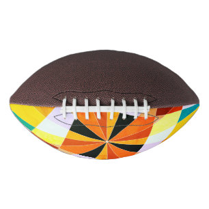 Coole geometrische Formen in warmen Farben Football
