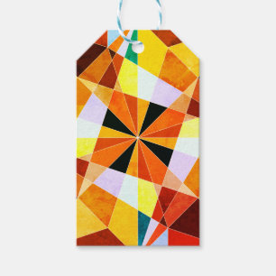 Coole geometrische Formen in warmen Farben Geschenkanhänger