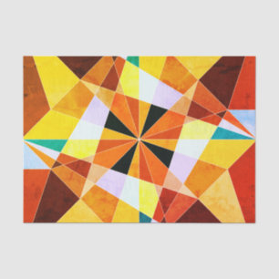 Coole geometrische Formen in warmen Farben Seidenpapier