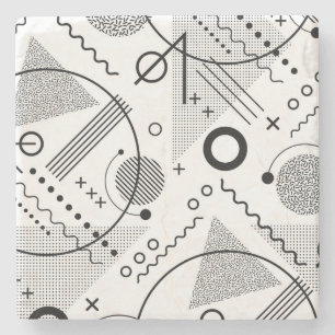 Coole geometrische Formen und Linien Steinuntersetzer
